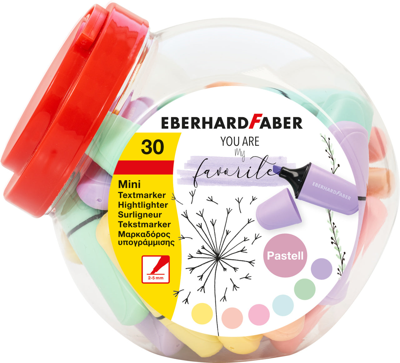 DISPLAY 30 BUC TEXTMARKER MINI PASTEL EBERHARD FABER DISPLAY 30 BUC TEXTMARKER MINI PASTEL EBERHARD FABER